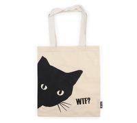 Ancient Wisdom Iconic Cotton Tote Bag, Black Cat Design, 40x36 cm