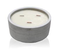 Ancient Wisdom Large Round Patchouli & Dark Amber triple Wood Wick Soy Wax Urban Concrete Candle
