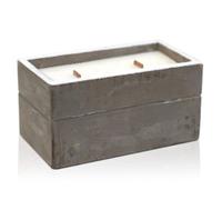 Ancient Wisdom Large Wooden Wick Soy Candle in Concrete - Clove and Dark Sandal