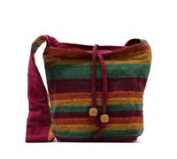 Ancient Wisdom Lrg Nepal Sling Bag with Adjustable Strap in Mountain Trek Tan & Greens - Comfortable, Organized, and Stylish Everyday Carry