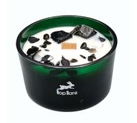 Ancient Wisdom Magic Candle with Flowers and Gems Hop Hare - Handmade Soy Wax Candle - 9x5cm (The Knight of Swords)