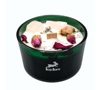 Ancient Wisdom Magic Candle with Flowers and Gems Hop Hare - Handmade Soy Wax Candle - 9x5cm (The Lovers)