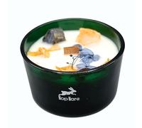Ancient Wisdom Magic Candle with Flowers and Gems Hop Hare - Handmade Soy Wax Candle - 9x5cm (The Sun)