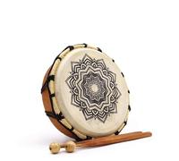 Ancient Wisdom Mandala Shamanic Drum with Drumstick - 20 cm