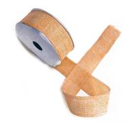 Ancient Wisdom Natural Texture Ribbon 38mm x 20m - Vintage Orange