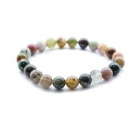 Ancient Wisdom Power Chakra/Stretchy/Natural Stone Bracelets 8 mm - for Your Well-Being - Moss Agate