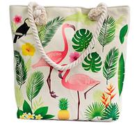 Ancient Wisdom Rope Handle Bag - Flamingo & More