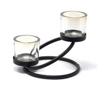 Ancient Wisdom Sandstone & Wood Barrel Candle Holder - Set of 3