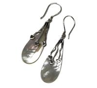 Ancient Wisdom Shell & Silver Earrings - Three Hearts - MOP