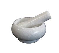Ancient Wisdom Small white Marble Pestle & Mortal - 8x5.5cm