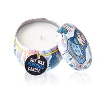 Ancient Wisdom Soy Wax Art Tin Candle - Dolly Blue