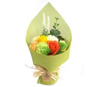 Ancient Wisdom Standing Soap Flower Bouquet - Green Yellow