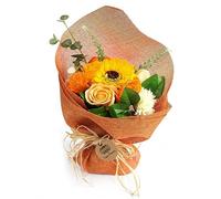 Ancient Wisdom Standing Soap Flower Bouquet - Orange