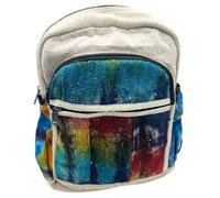 Ancient Wisdom Tie-Dye Hemp Medium Backpack - Eco-Friendly, Durable, and Fashionable Handcrafted Bag from Kathmandu, Nepal - Cotton & Hemp Blend - Perfect for Daily Use and Outdoor Adventures