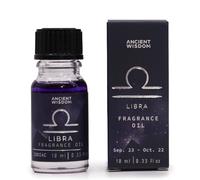 Ancient Wisdom Zodiac Fragrance Oil 10ml LIBRA - Herbs, Spices & Citrus (Top), Rose & Geranium (Heart), Oakmoss, Vanilla & Musk (Base) - 1ml