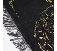 Ancient Witch Sun Face Pendulum Divination Cloth Black Gold