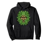 Ancient Woodland Face Pagan Nature Spirit Celtic Folk Gift Pullover Hoodie