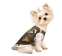Ancient World Globe Print Dog Shirt Summer Lightweight Pet T Shirts Soft Breathable Stretchy Cats Dogs Tee Shirt