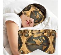 Ancient World Globe Print Full Coverage Sleep Mask,Eye Mask Portable for Travel Office Nap Shift Work