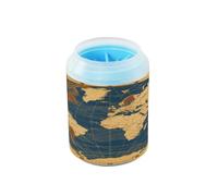 Ancient World Map Portable Dog Paw Washer Soft Silicone Bristles Pets Grooming Supplies for Medium to Large Dogs