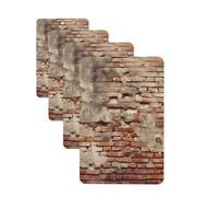 Ancient Worn Brick Wall Car Air Freshener Cards for Women Men 4 Pack Cute Car Accessories Long Lasting Scent Car Diffuser Hanging Auto Aromatherapy Tablets Car Fresheners Gifts