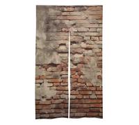 Ancient Worn Brick Wall Door Curtain Blackout Doorways Curtains Divider Curtains Door Flag for Living Room,Front Doors,Sliding Doors(57 X 17 Inch)