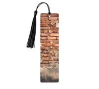 Ancient Worn Brick Wall Printed Metal Bookmarks S - Black Lightweight Aluminium Book Marker for Books, Journals & Gifts, Ideal Book Lovers, Holiday Decor & Crafts