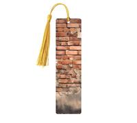 Ancient Worn Brick Wall Printed Metal Bookmarks S - Gold Lightweight Aluminium Book Marker for Books, Journals & Gifts, Ideal Book Lovers, Holiday Decor & Crafts