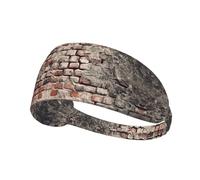 Ancient Worn Brick Wall Printing Full-Print Elastic Exercise Headband, Adjustable Fit Great For Yoga,Hikingâ€‹ Exercise Headband
