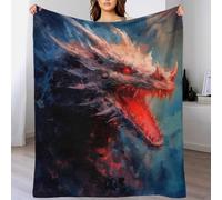 Ancient Wyrm Painting Fluffy Blanket Kids Easy-Care Massive Blanket for Bed Present for Her Friend Mom Grandma Wife 50x60inch(127x152cm)