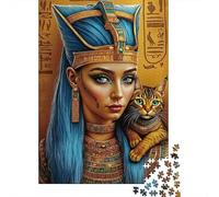 AncientEgyptQueen 1000 Pieces Jigsaw Puzzle Stressful Workers Anxiety Relief Cognitive Training Home Leisure 38x26cm/1000pcs