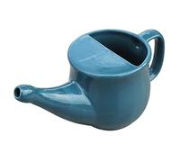 ANCIENTIMPEX Ceramic Neti Pot 400 ml (Peacock Green) - Spill-Proof, Microwave Safe Nasal Cleansing Pot for Sinus & Allergy Relief | Jala Neti Ayurveda Nasal Wash Pot for Easy Breathing & Daily Hygiene