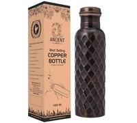 ANCIENTIMPEX Copper Bottle PREMIUM ANTIQUE, DIAMOND Finish, Holds 950 Ml (32.12 Fl Oz) Capacity For Ayurveda Health Benefits