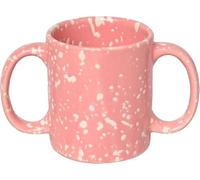 ANCIENTIMPEX Dual Handle Mug (Double Grip Mug), Microwave Safe - 350 Ml Capacity (Pink)