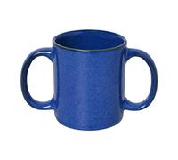 ANCIENTIMPEX Dual Handle Mug (Double Grip Mug) to Aid Tremors, Microwave Safe, 350 Ml Capacity (Elegant Blue)