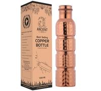 ANCIENTIMPEX Pure Copper Hammered Water Bottle - 1000ml (33.81 FL Oz) | Seamless Design, Leak-Proof Ayurvedic Bottle for Detox, Immunity & Daily Hydration