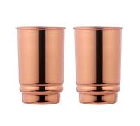 ANCIENTIMPEX Pure Copper Tumbler Set of 2 for Ayurveda Health Benefits - 350 Ml Capacity