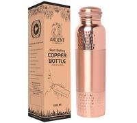 ANCIENTIMPEX Pure Copper Water Bottle 1000 ml | Ayurveda Health Benefits | Leak-Proof Copper Bottle Hammered & Plain Pattern