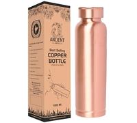 ANCIENTIMPEX Pure Copper Water Bottle 900ml (30.43 FL Oz) Matte Finish | Leak-Proof & Joint-Free Ayurvedic Copper Bottle for Daily Hydration, Yoga, Gym, Office & Travel
