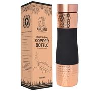 ANCIENTIMPEX Pure Copper Water Bottle Wide Mouth, 1000 Ml Capacity (33.81 US Fl Oz) For Ayurveda Health Benefits (Dark Cherry)