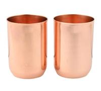 ANCIENTIMPEX Set of 2 Premium Copper Tumblers - 350ml Capacity Ayurvedic Water Glasses for Health Benefits
