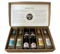 Ancients Gin Tasting Gift Set | 4 x 50ml Hand-Crafted Small Batch British Spirit Miniatures Paired with 4 x 200ml Fever-Tree Tonics | Premium Gift for Him & Her