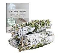 Ancientveda White Sage & Juniper Mix Smudge Sticks 3 Pack for Cleansing, Meditation, Yoga, and Smudging