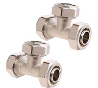 AnciMoon 3/4 inch Equal Tee Fitting,Tube Fitting for 3/4 Inch Tubing System, 2 Pack