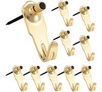 ANCIRS 10 Pack 20 lbs Picture Frame Hangers Hooks with 10 Pcs Nails, Picture Hanging Hooks, Heavy Duty Plaster Wall Pro Photo/Heavy Mirror Hanging Kit