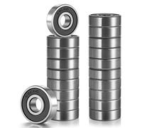 ANCIRS 20-Pack 608-2RS Ball Bearing - 608 2RS Double Rubber Sealed Miniature Deep Groove Ball Bearins for Skateboards, Inline Skates, Scooters (8mm x 22mm x 7mm)