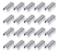 ANCIRS 25 Pack Metal Open-End Timing Belt Clamps, GT2 Open Belt Clips for 3D Printer Projects-Silver