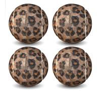 ANCKNE Walker Tennis Balls Precut Tennis Balls for Walkers 4PCS Walkers Legs Universal Precut Glide Balls, Heavy Duty Long Lasting Felt Pad Glide Coverings for Furniture Legs and Floor（Leopard）