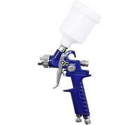 ANCLLO 1.0mm Mini HVLP Air Spray Gun Airbrush Kit Touch Up Paint Sprayer Gravity Feed Air Brush Set Auto Car Painting for Spot Repair