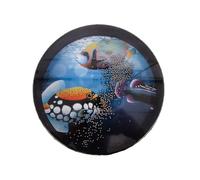 ANCLLO 10 Inch Ocean Drum Hand Percussion with Hardwood Shell Ocean Sound Drum Musical Instrument for Home School